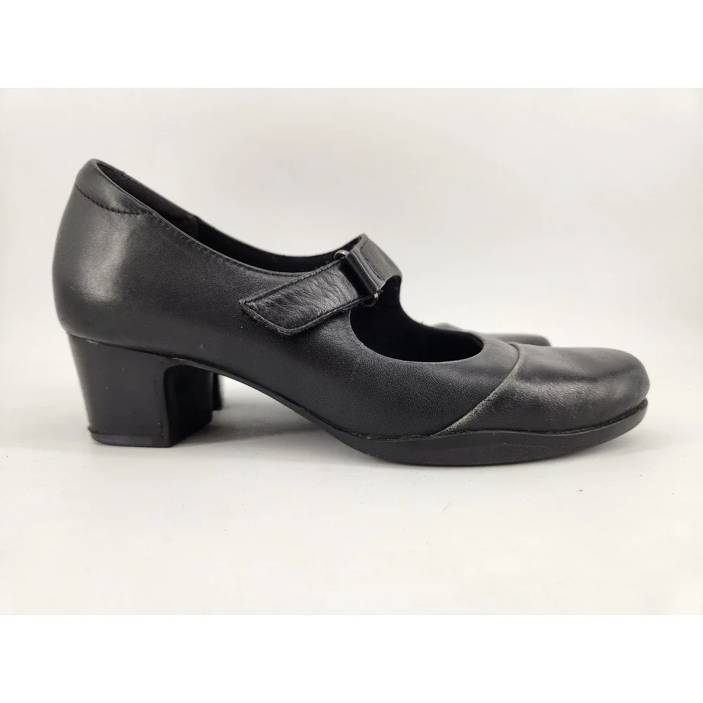 Clarks Artisan Rosalyn Wren Mary Jane Heels Womens‎ 7M Leather Block Heel